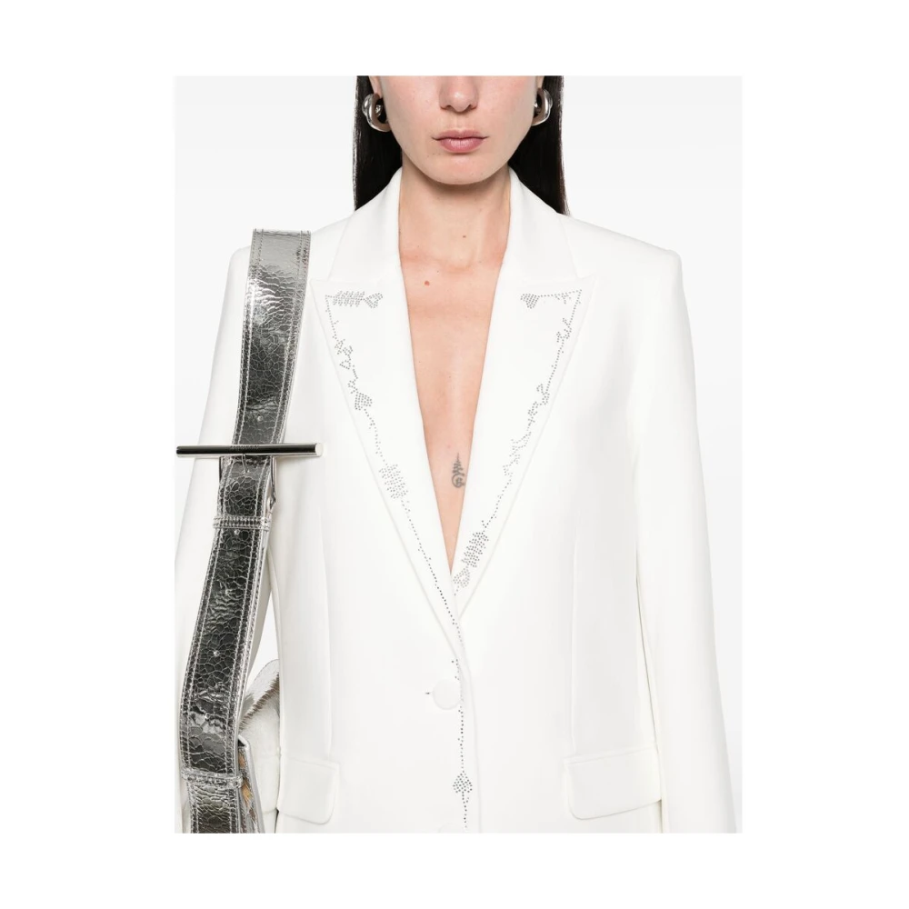 Zadig & Voltaire Witte Geknoopte Jas met Splitmanchetten White Dames