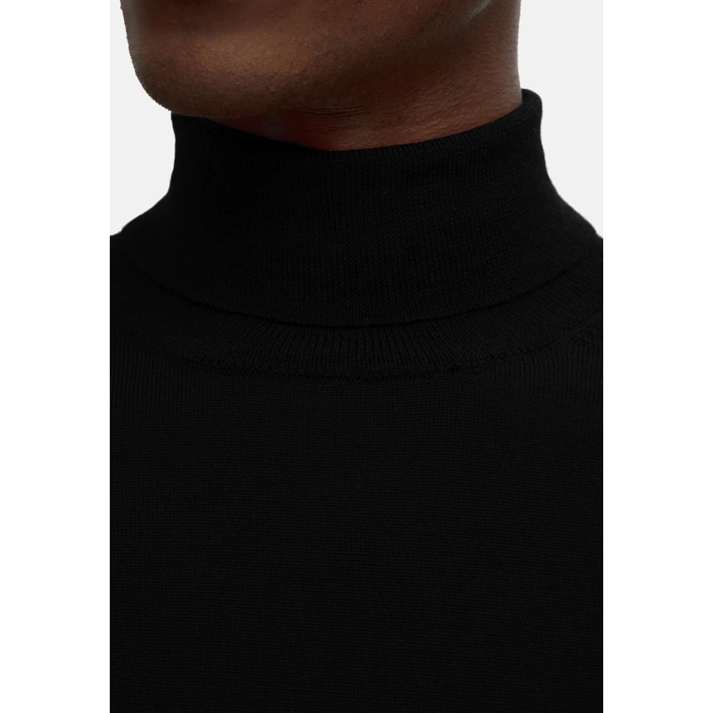 Selected Homme Geribbelde coltrui Black Heren