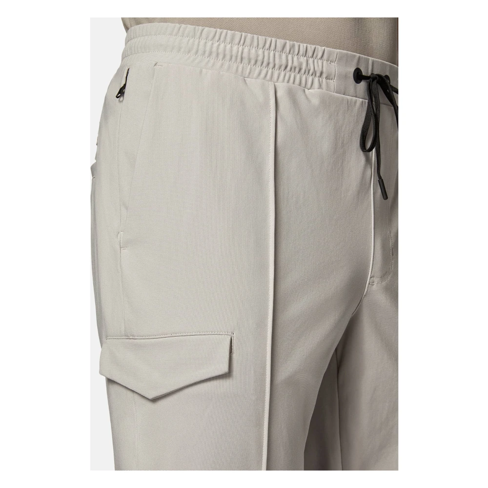 Boggi Milano Cargo Pants in Krasbestendige Nylon B Tech Beige Heren