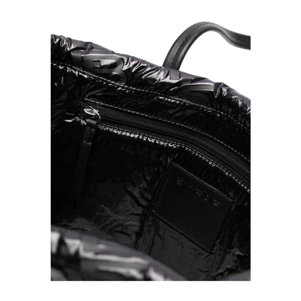 By FAR Geëtste leren handtas in zwart Black Dames