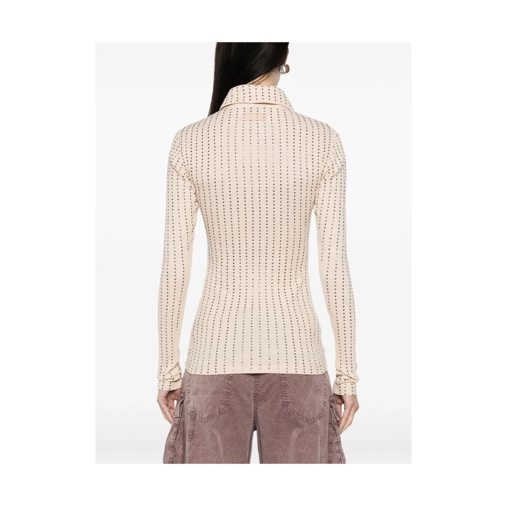The Attico Beige Knopen Trui Lange Mouwen Beige Dames