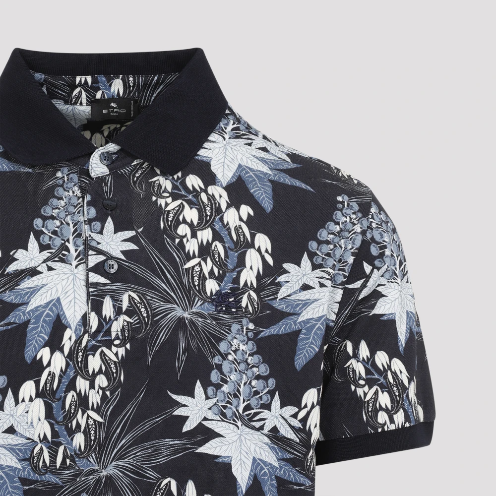 ETRO Blauw T-shirt voor mannen Aw24 Multicolor Heren