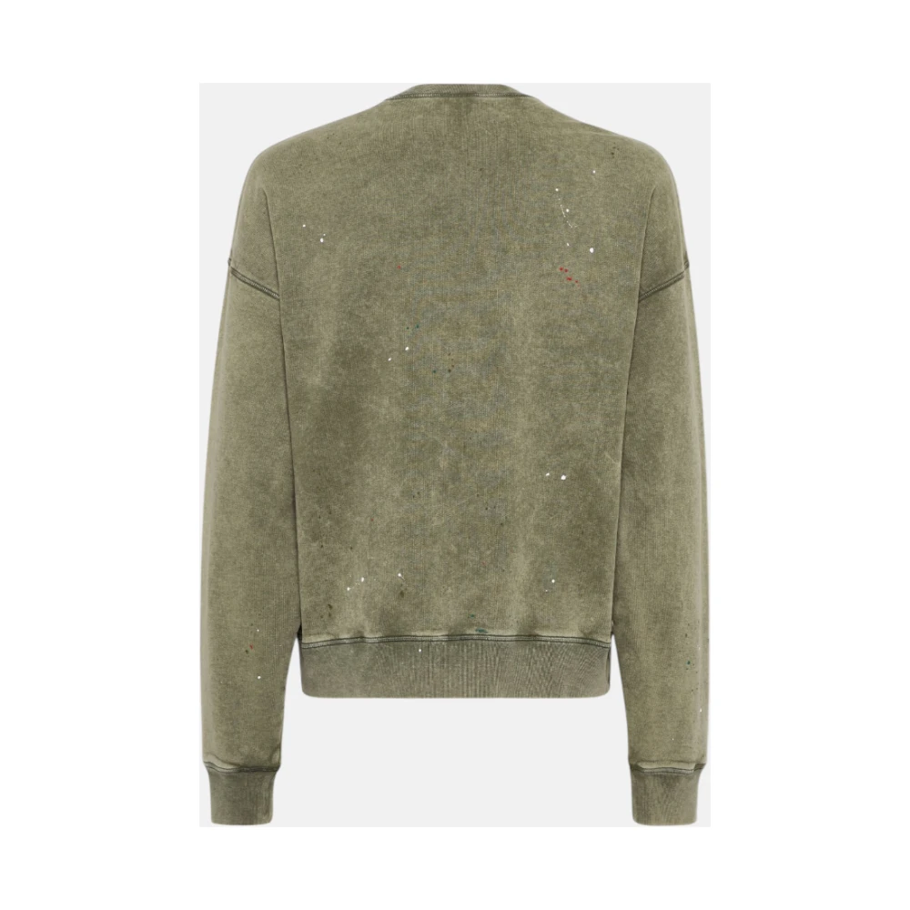 Dsquared2 Vintage Universitaire Stijl Sweater Green Heren
