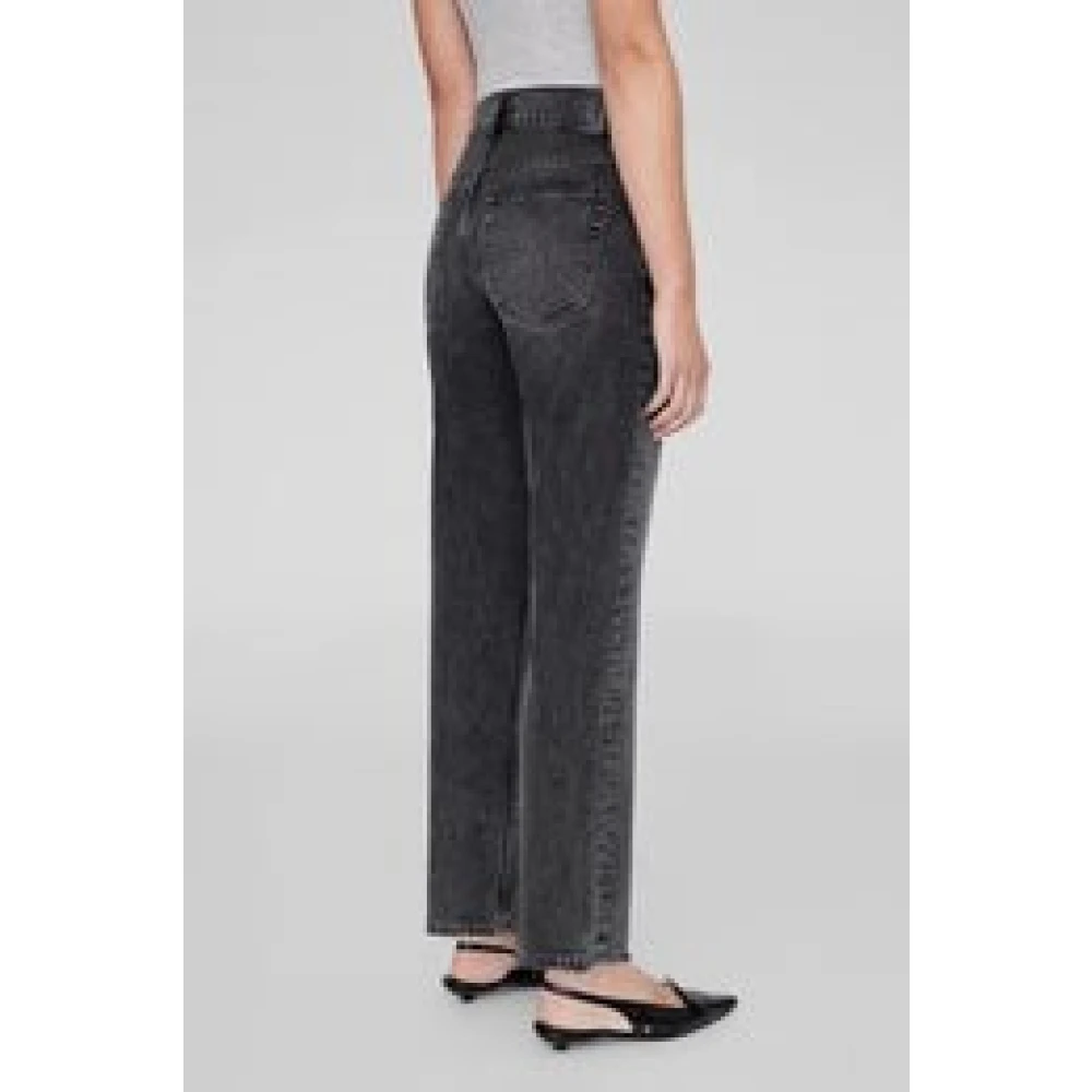Anine Bing Kate Straight Leg Jeans Gray Dames