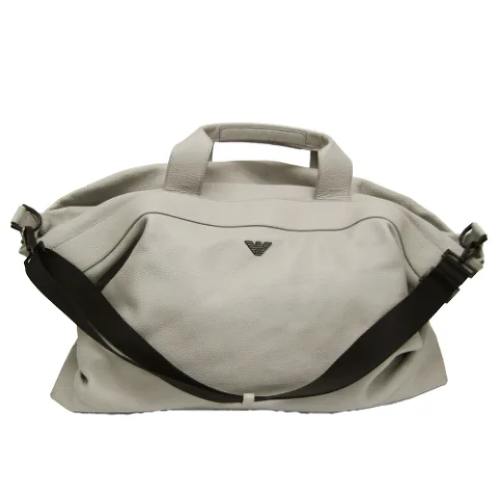 Armani Pre-owned Leather shoulder-bags Gray Dames