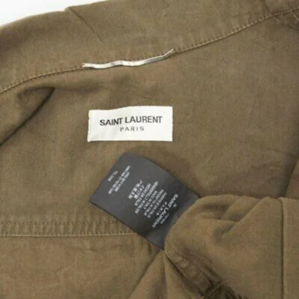 Saint Laurent Vintage Pre-owned Cotton outerwear Green Dames