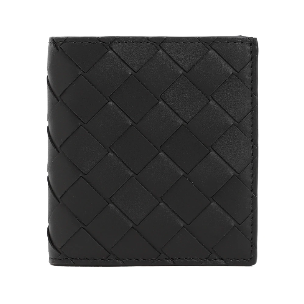 Bottega Veneta Zwarte Slimme Bifold Portemonnee Accessoires Black Heren