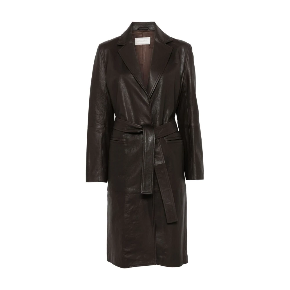 Antonelli Firenze Bruine Lamsvachtjas met Inkeping Revers Brown Dames