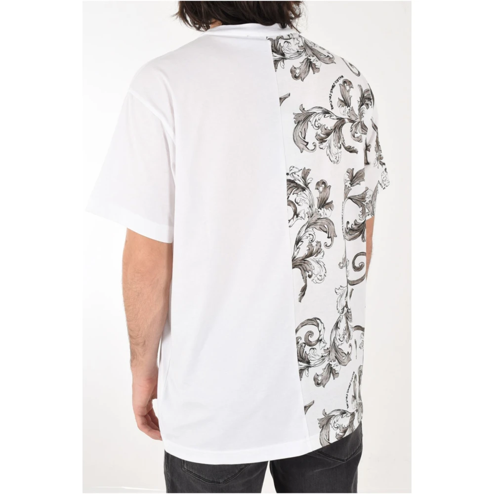 Versace Jeans Couture Bloemenprint Katoenen T-shirt White Heren