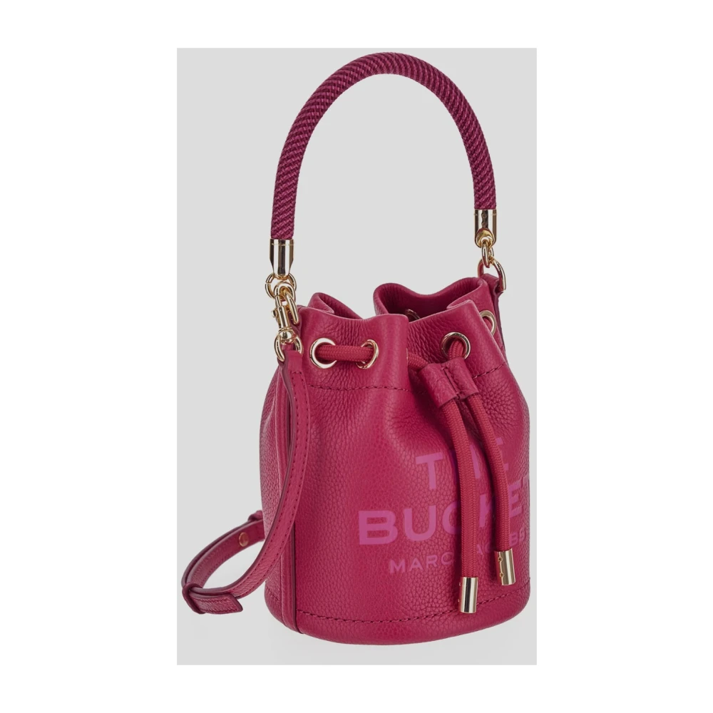 Marc Jacobs Grained Faux-Leather Bucket Tas Pink Dames