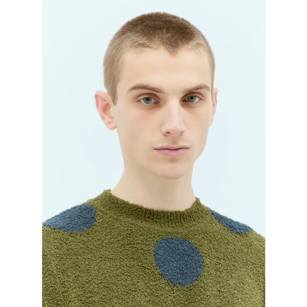 Brain Dead Polka Dot Gebreide Trui Vest Green Heren