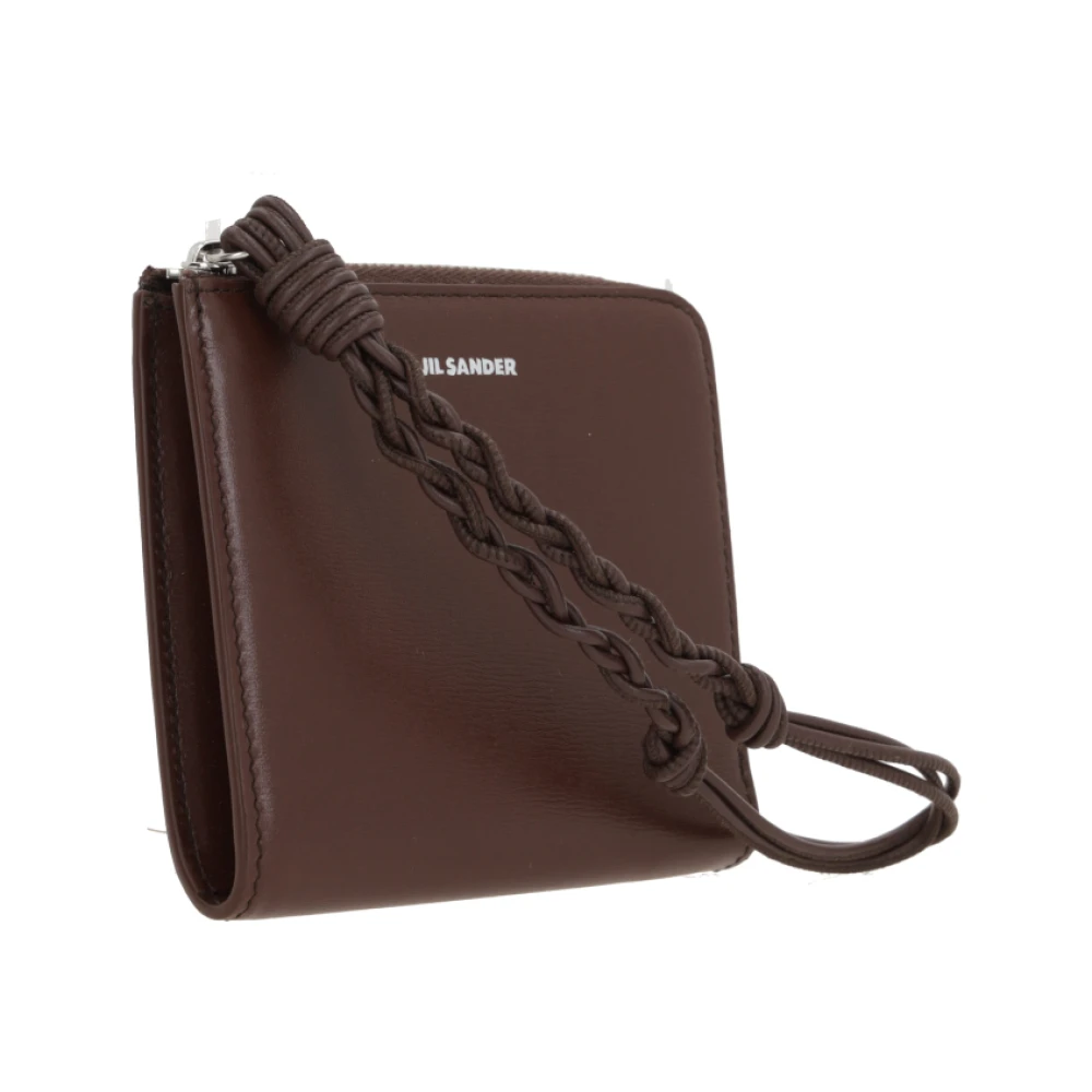 Jil Sander Bruin leren creditcardhouder Brown Dames
