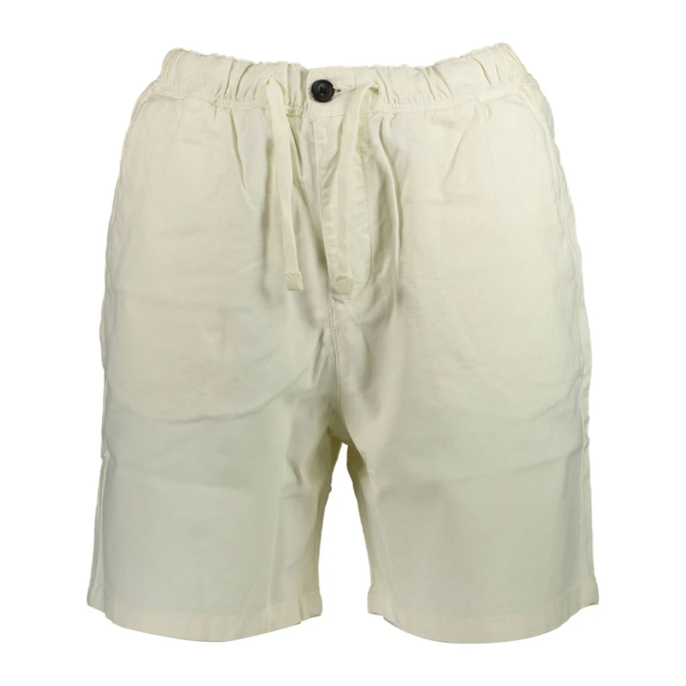 North Sails Men's White Casual Shorts, W36, Bermuda Shorts Slim Fit Cotton