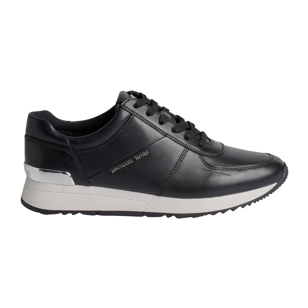 Michael Kors Casual leren sneakers met metallic accenten Dames Schoenen Zwart