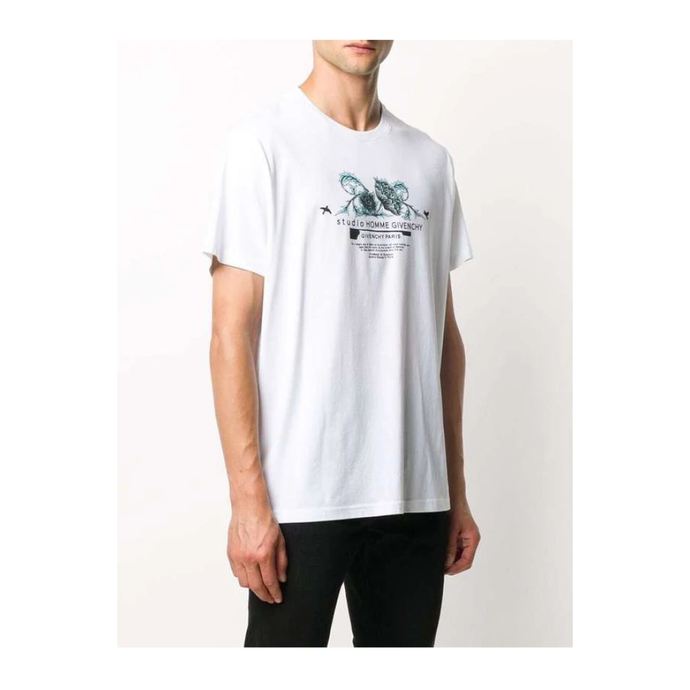 Givenchy Bedrukt katoenen T-shirt White Heren