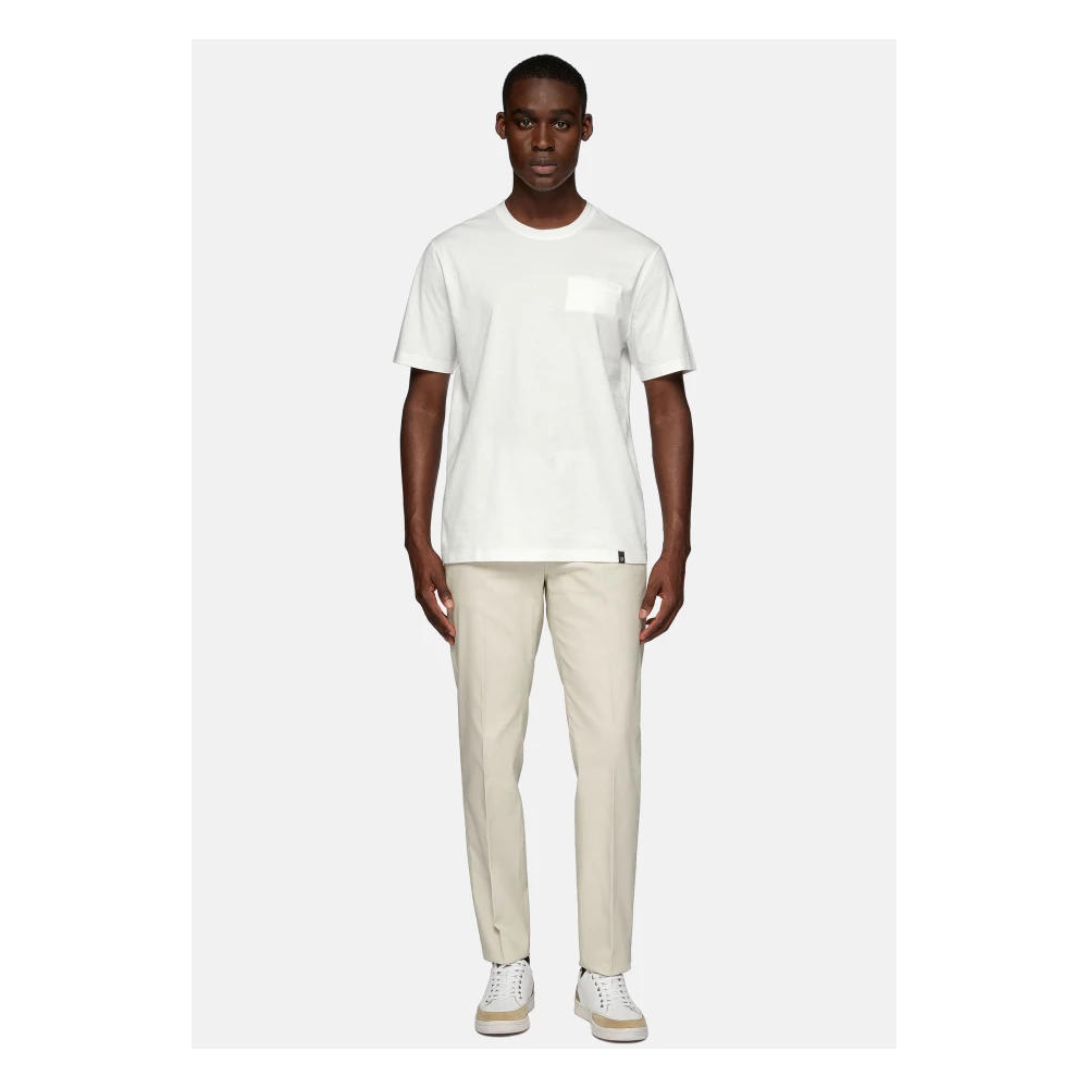 Boggi Milano Tech Katoenen Broek Beige Heren