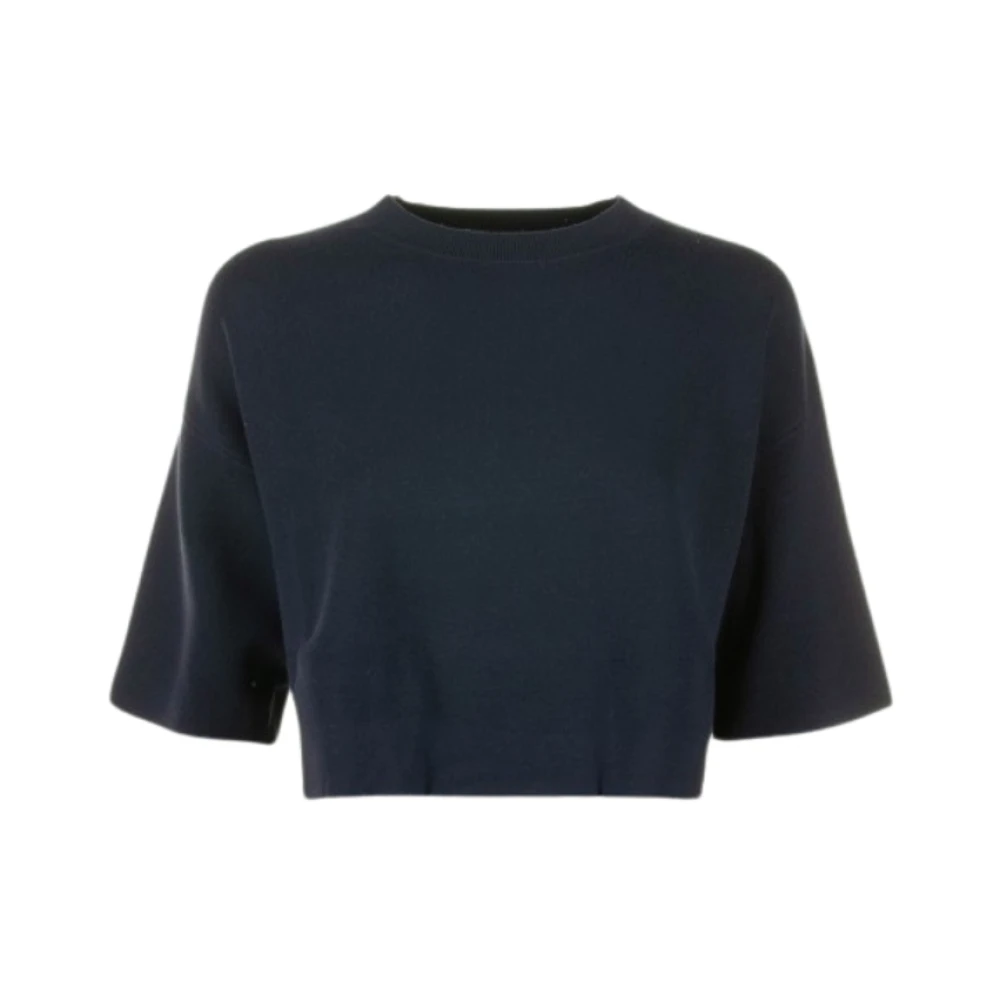 Max Mara Amato Gebreide Top Blue Dames