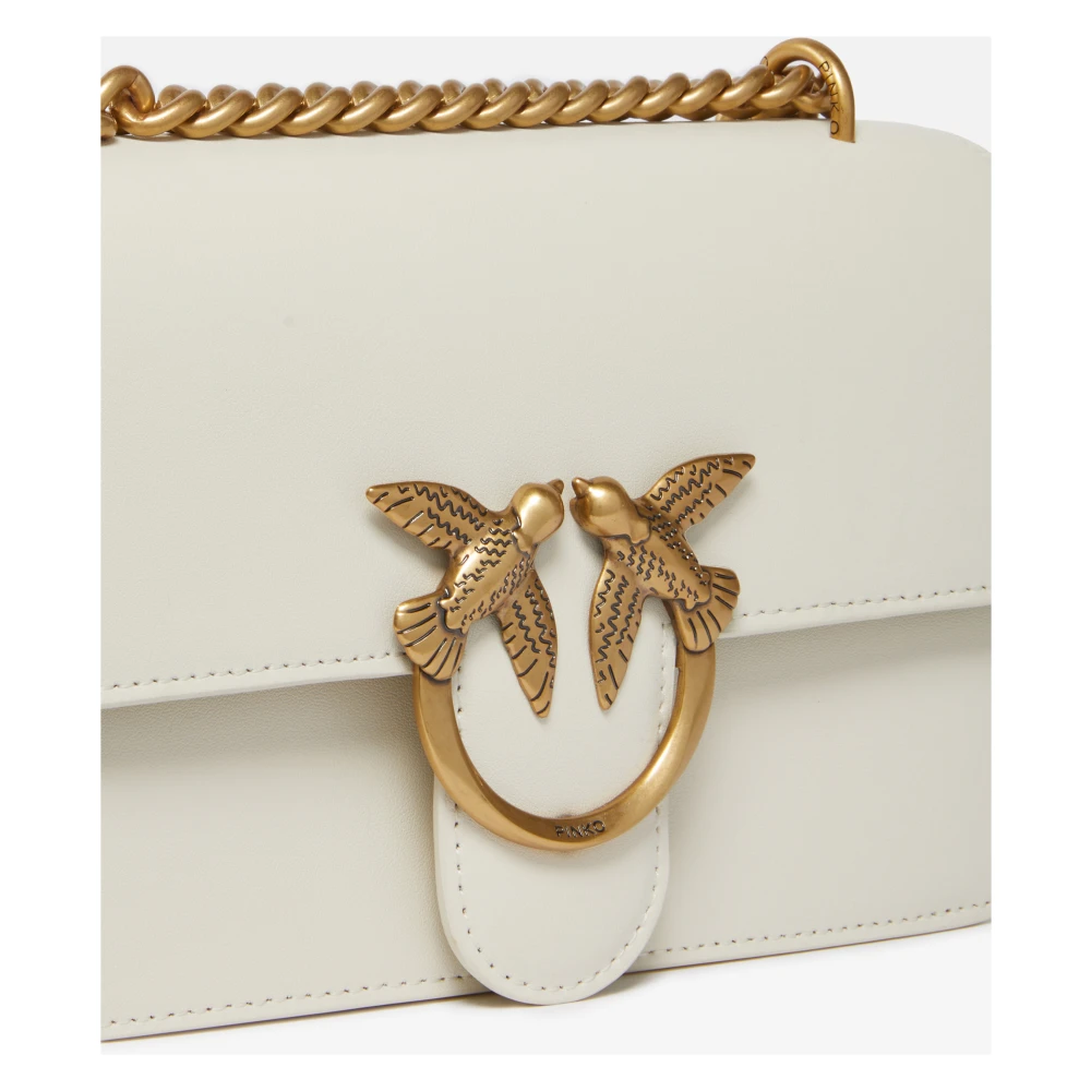pinko Love tas met metalen gesp White Dames