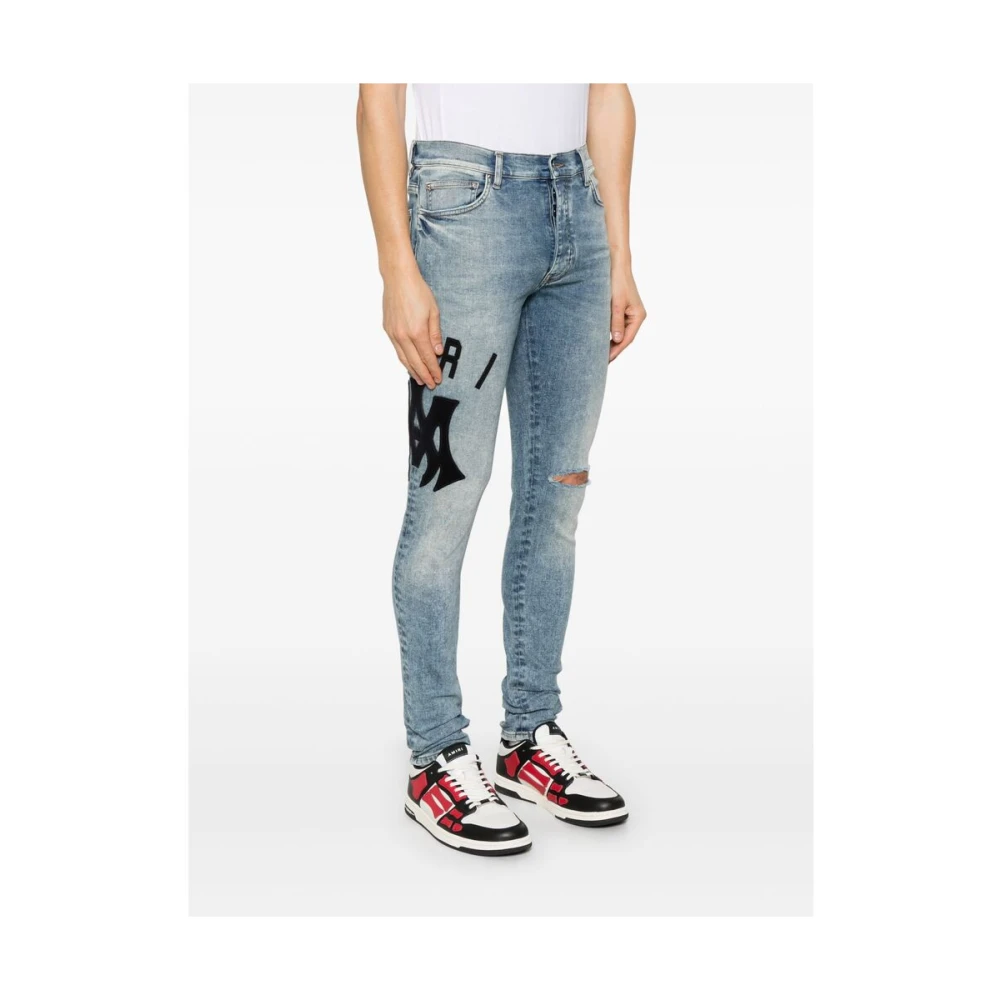 Amiri Indigo Blue Classic Button Fly Jeans Blue Heren