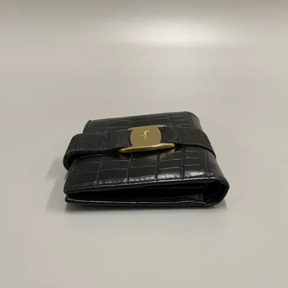 Salvatore Ferragamo Pre-owned Leather wallets Black Dames
