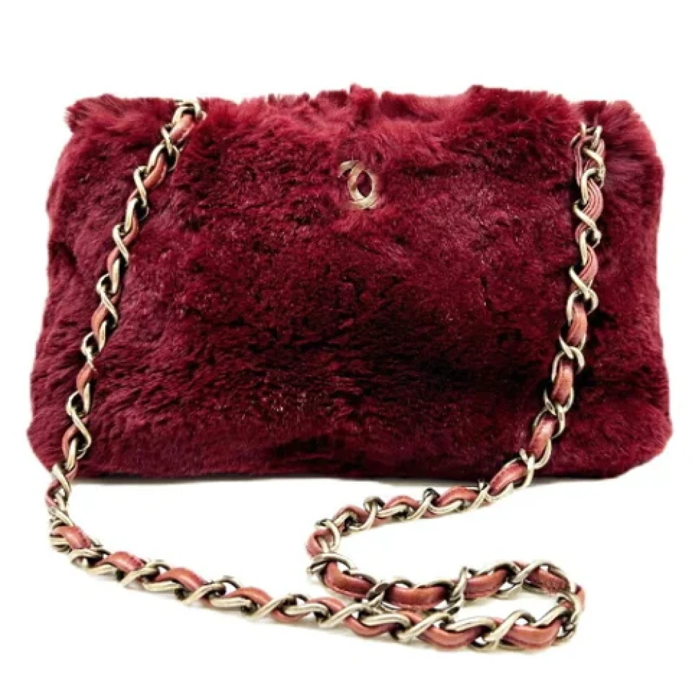 Chanel Vintage Pre-owned Fabric shoulder-bags Red Dames