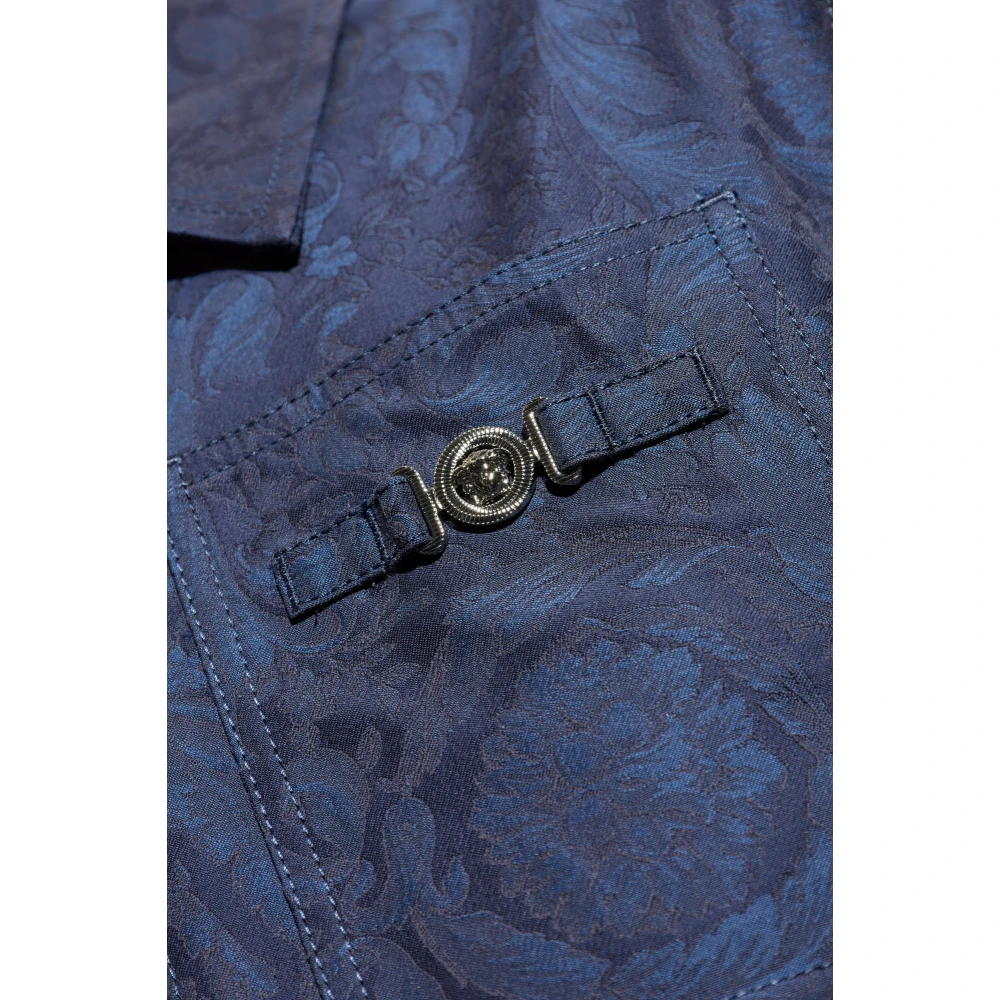 Versace Jas met Barocco patroon Blue Heren