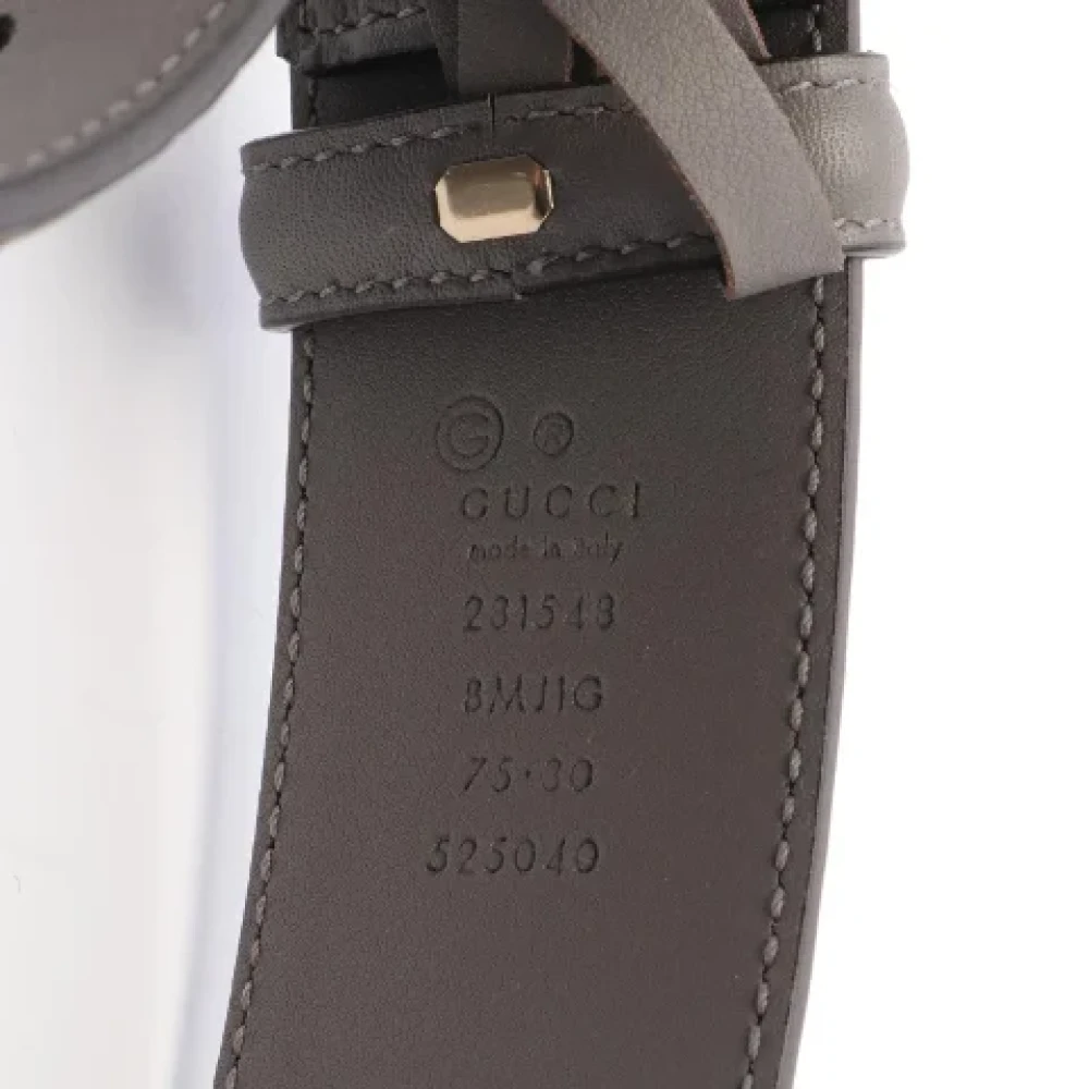 Gucci Vintage Pre-owned Leather belts Gray Heren