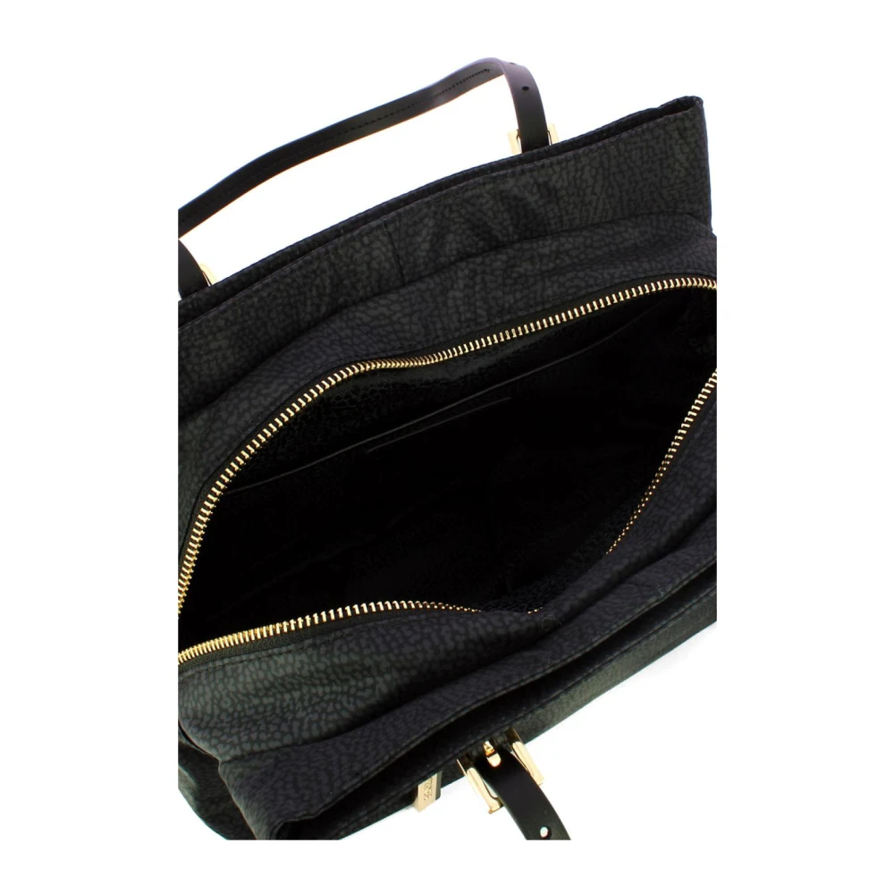 Borbonese Zwarte tassen met OP-print Black Dames