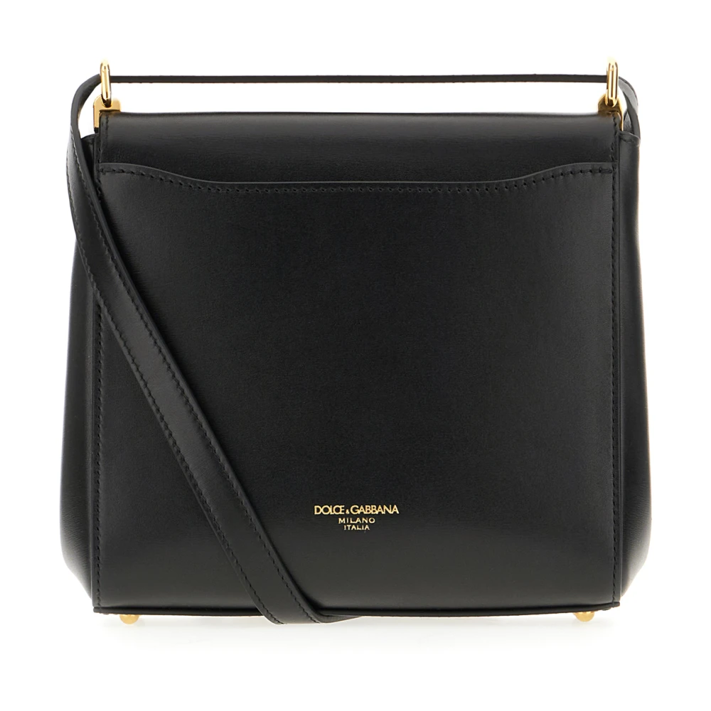 Dolce & Gabbana Marlene Crossbody Tas van Zwart Leer Black Dames