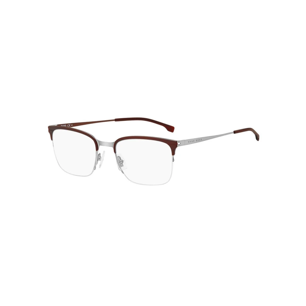 Hugo Men's Red Metal Frames Glasses Modern Style - Glasses - One Size - Accessories