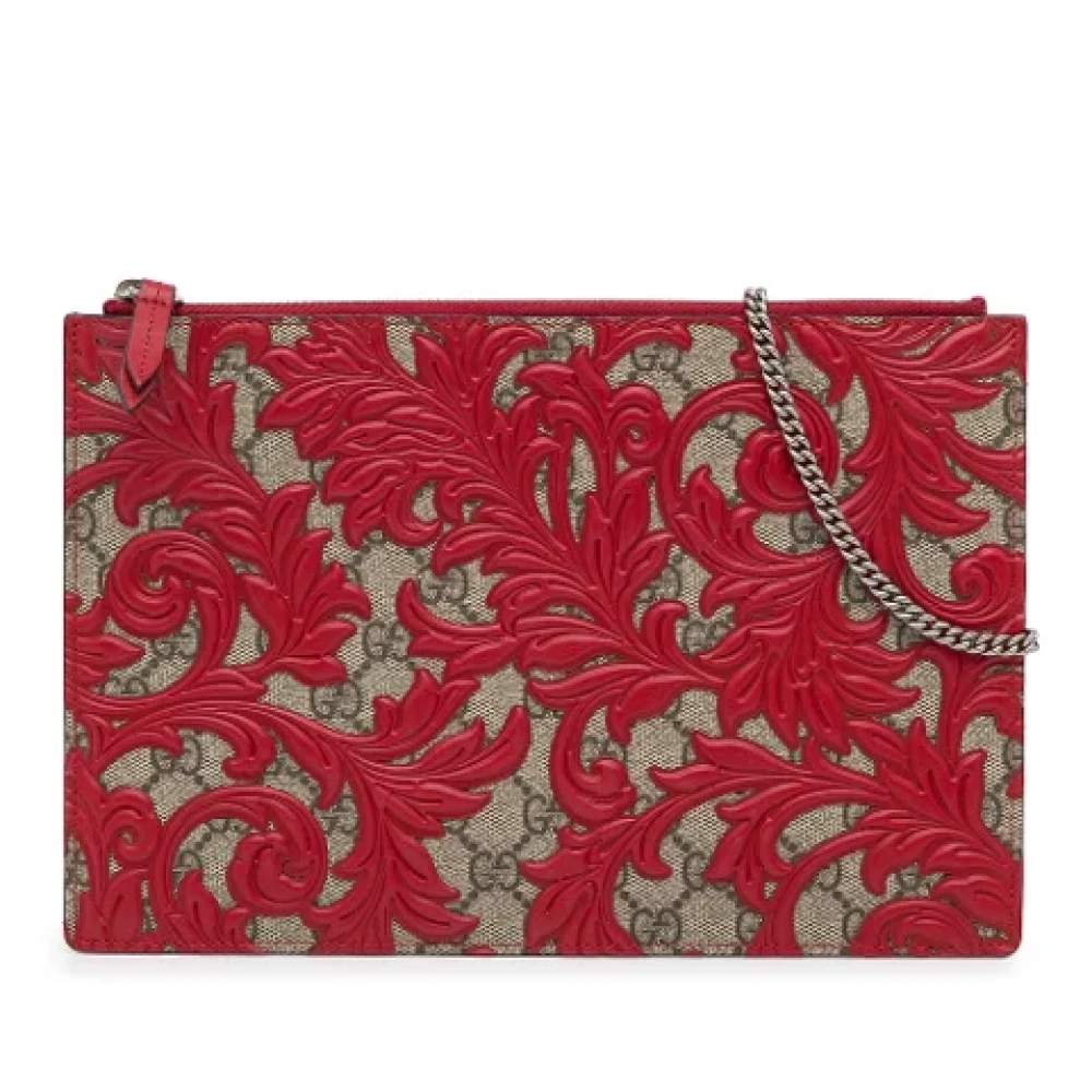 Gucci Vintage Pre-owned Fabric clutches Red Dames