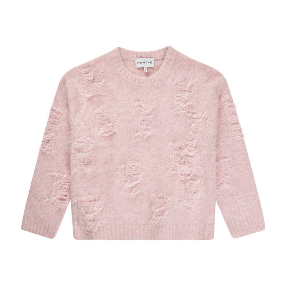 Munthe Alpaca Gebreide Trui in Rose Pink Dames