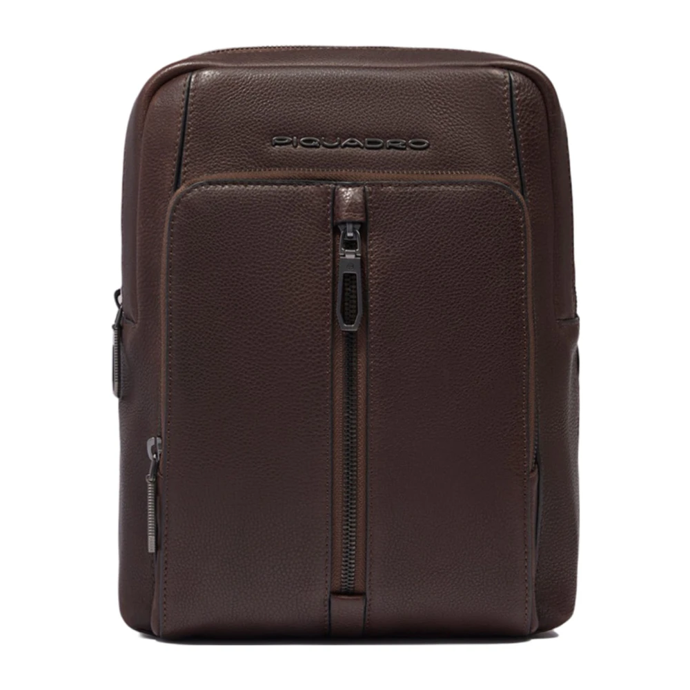 Piquadro Bruine Crossbody Tas met iPad en AirPods Zak Brown Heren
