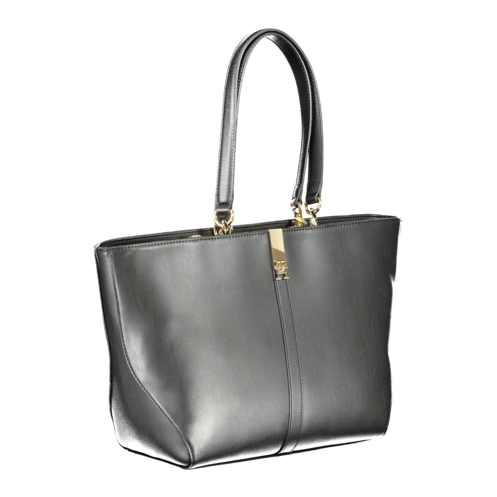 Tommy Hilfiger Zwarte dames schoudertas met rits Black Dames