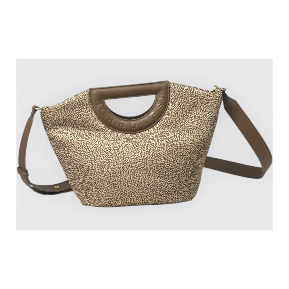 Borbonese Kleine Shopping Schoudertas Brown Dames