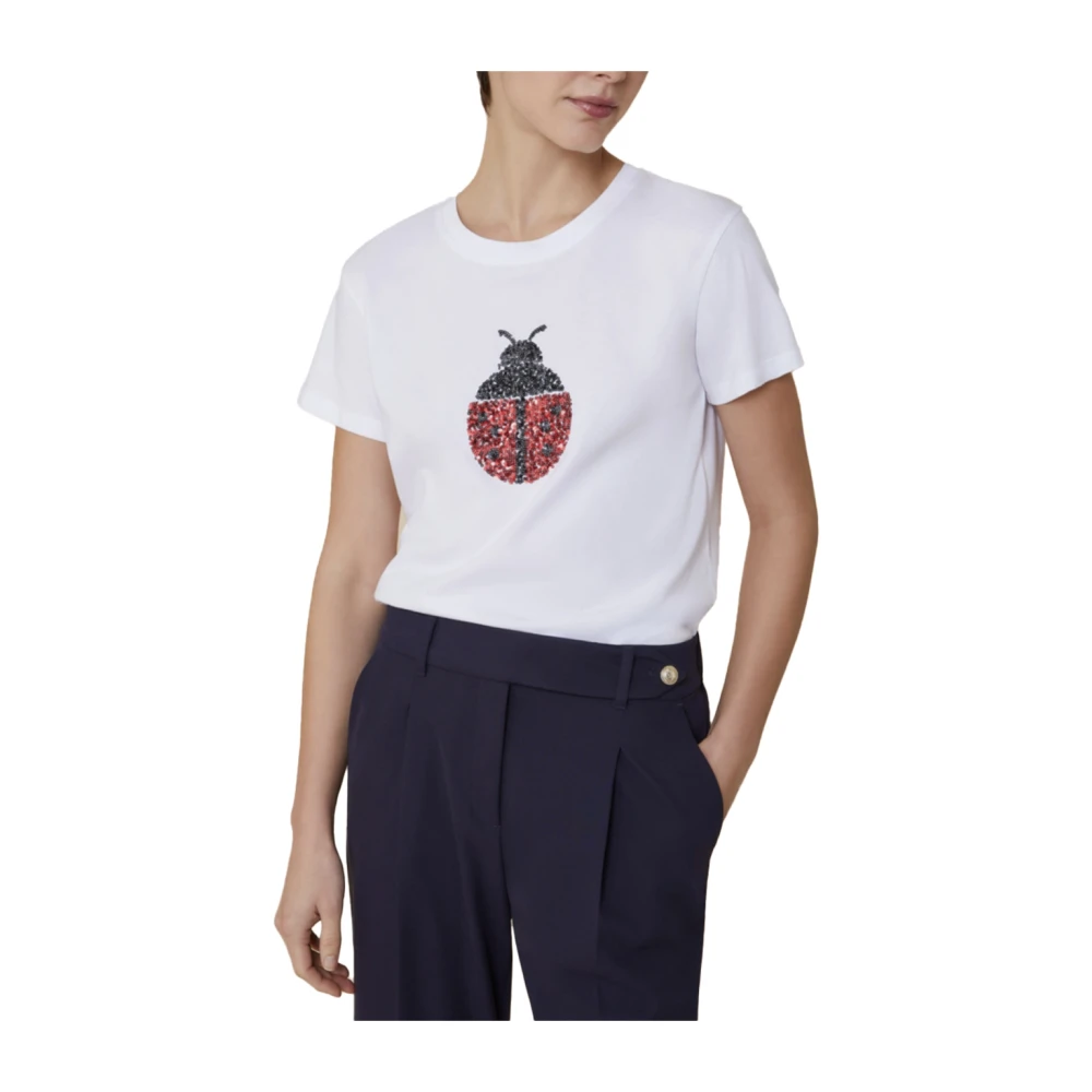 Pennyblack Katoenen Lieveheersbeestje T-shirt White Dames
