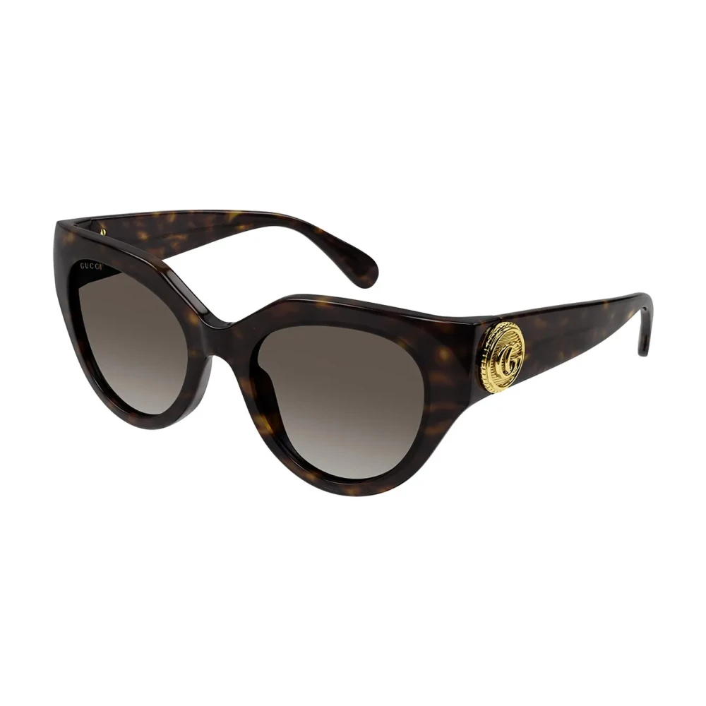 Gucci Women's Brown Cat-Eye Sunglasses With Le Bouton Detail - Sunglasses - 52 Mm - Accessories