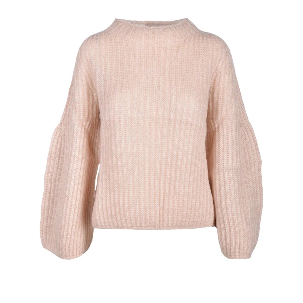 Pink Memories Zachte Gebreide Trui Beige Dames