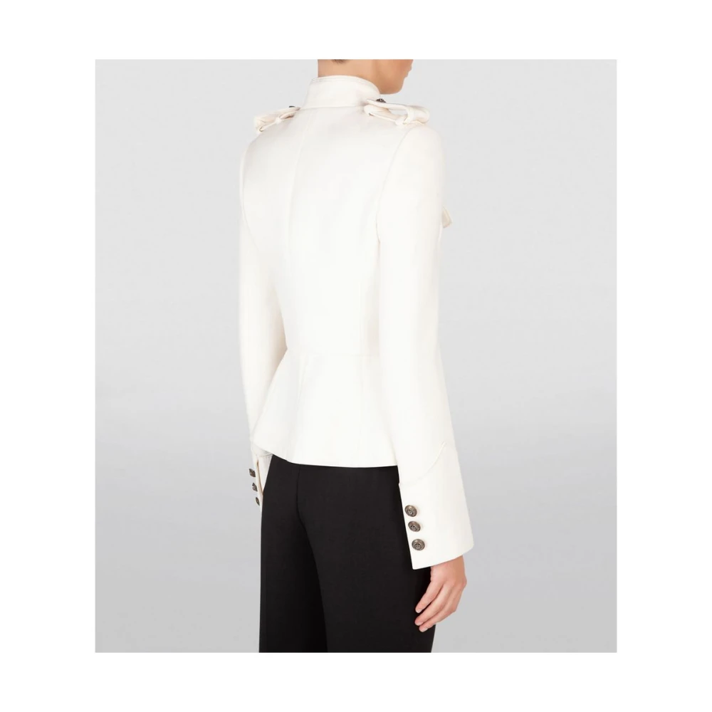 Dolce & Gabbana Militair-geïnspireerde wollen jas & mantel White Dames