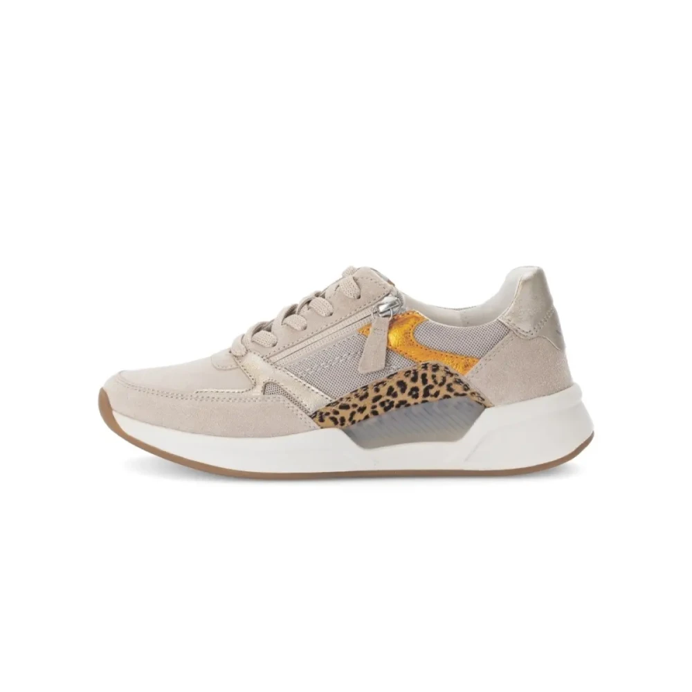 Gabor Dream/Mesh/Leo Sneaker Dames Schoenen Beige