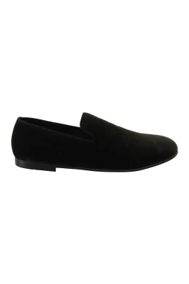 Gröna Velvet Loafers med Logodetalj