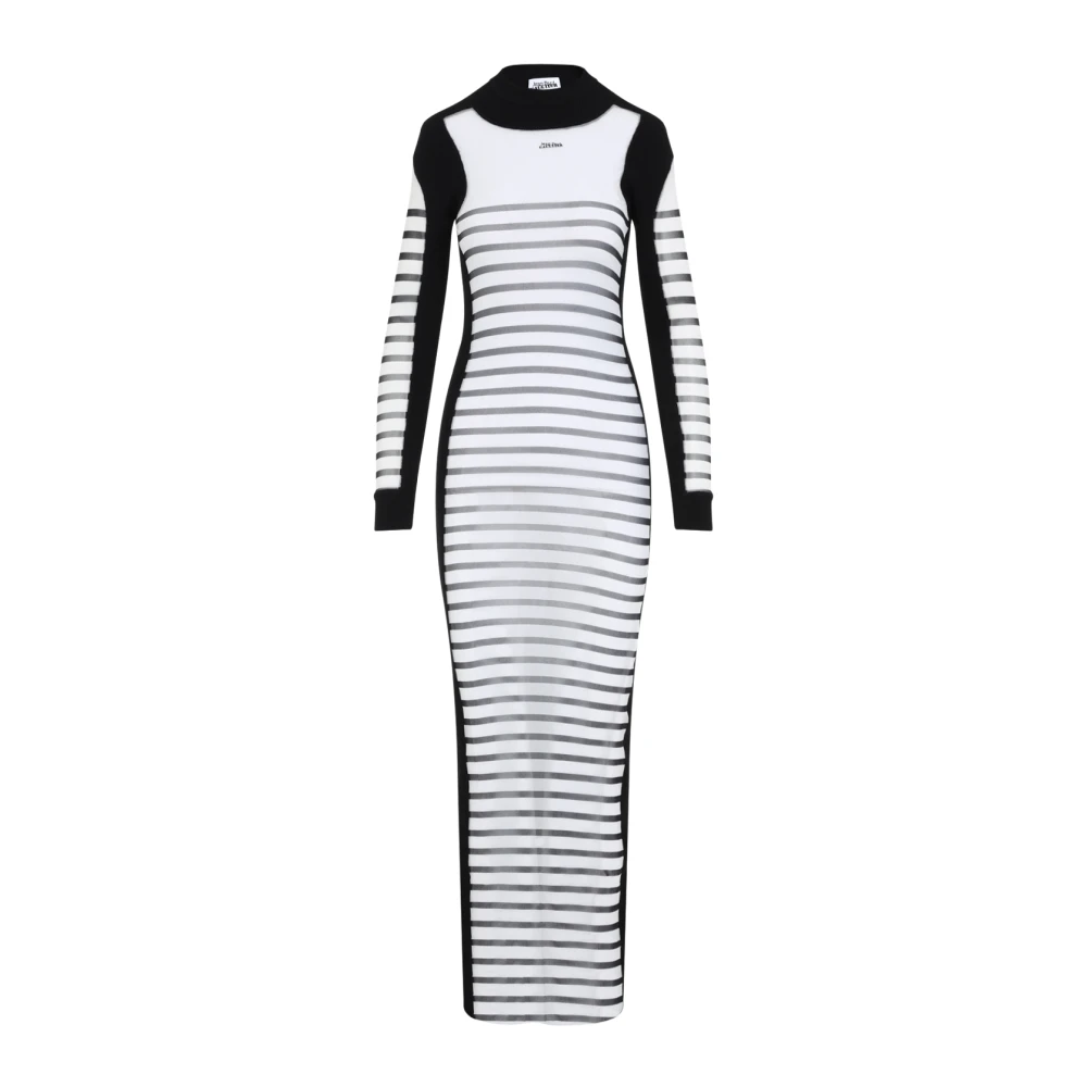 Jean Paul Gaultier Witte Jurk voor Vrouwen Elegante Stijl Multicolor Dames