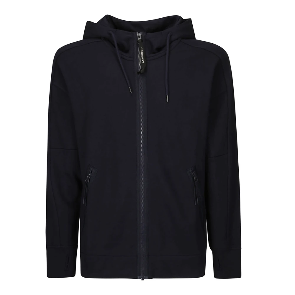 C.p. Company Men's Blue Zip Hooded Cotton Sweatshirt - Zip-Throughs - 2XL - Sweatshirts & Hoodies