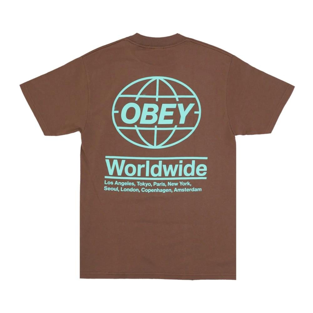 Obey Global Classic Tee Streetwear Collectie Brown Heren