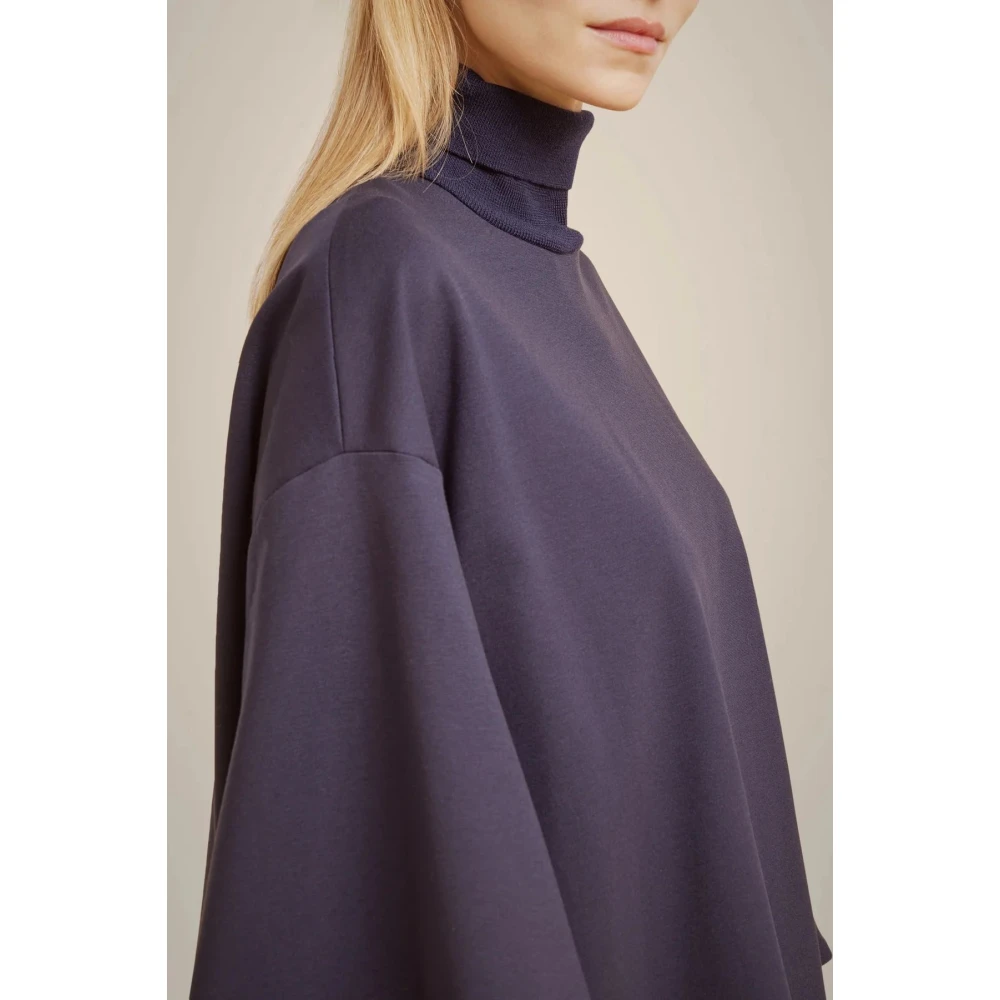 Liviana Conti Blauwe Milano Trui met Hoge Hals Blue Dames