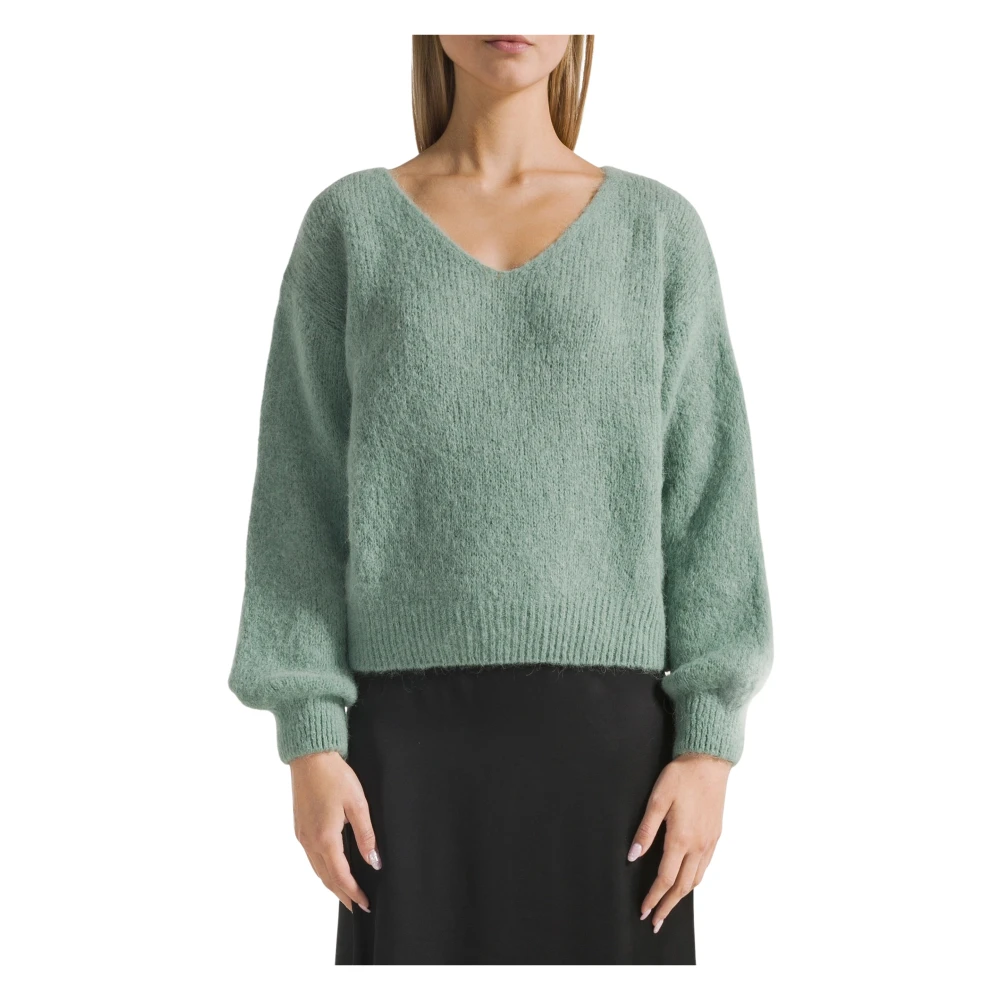 American Dreams Luxe Alpaca Wol Trui Green Dames