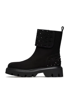 Kristallutsmyckade Combat Ankelboots