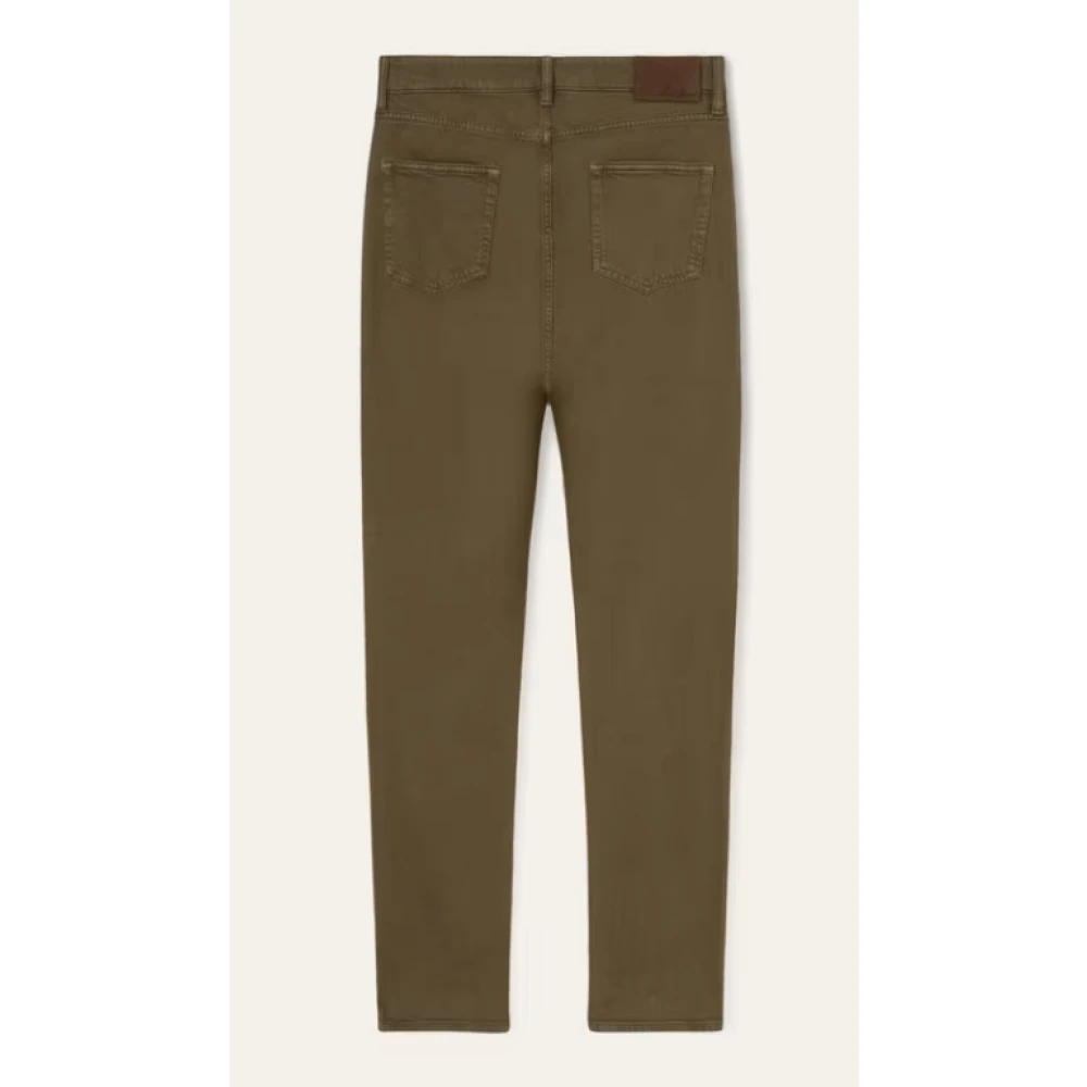 Loro Piana Groene Five-Pocket Denim Broek Green Heren