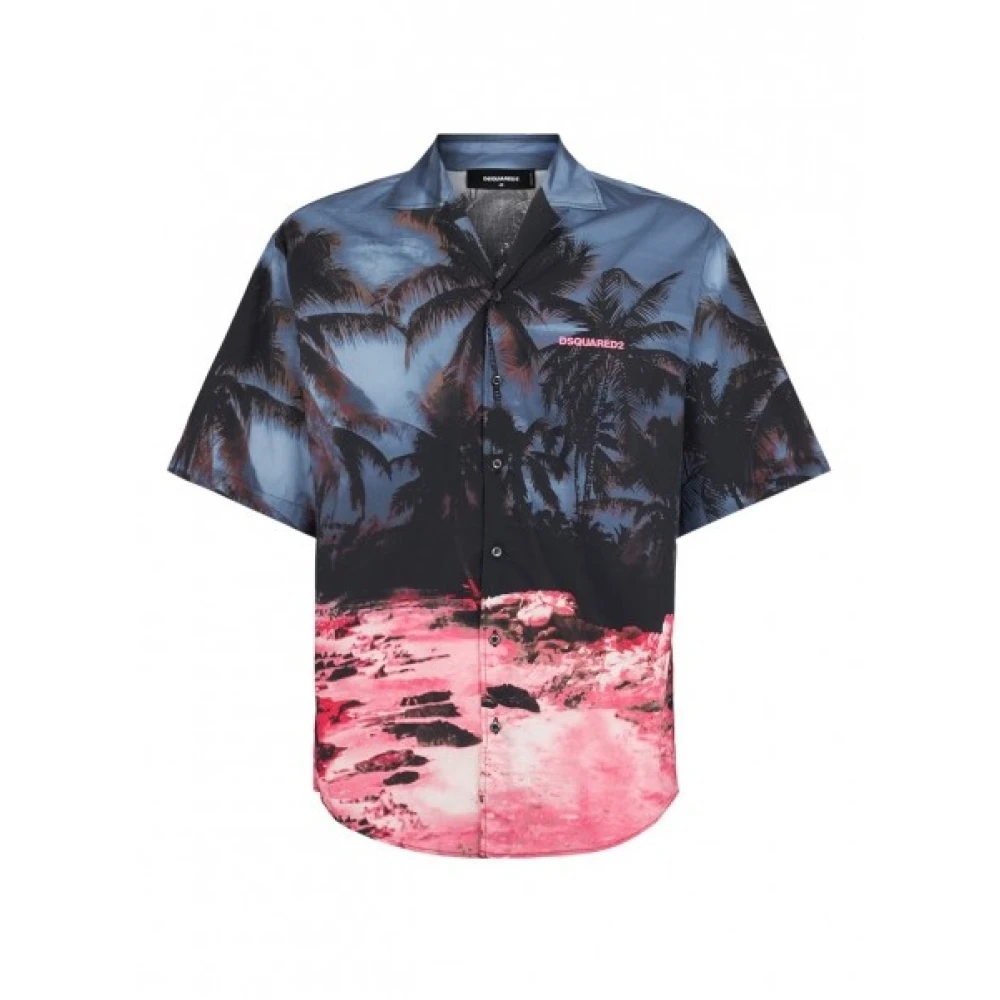 Dsquared2 Casual Katoenen Overhemd voor Mannen Multicolor Heren