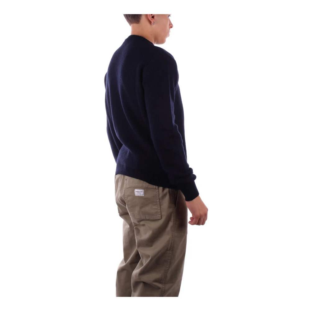 Costume National Blauwe Logo Front Sweater Blue Heren